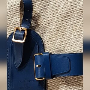 Louis Vuitton Luggage Tag with Poignet in Blue EUC